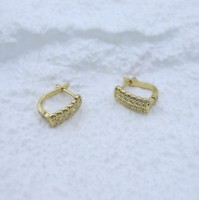 Ensemble de bijoux en laiton texturé motif filigrane tendance fleur évidée en plaqué or pour femmes vintage
