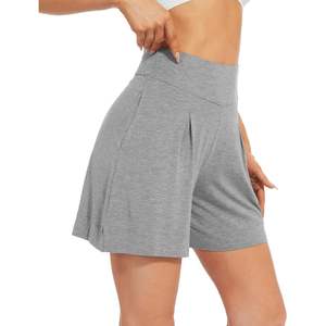 Pantalones Cortos de Dormir de Viscosa de Bambú para Mujer al por Mayor, Pantalones de Pijama Casuales de Pierna Ancha, Tallas S-XXL - Product Image 4