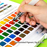 Ensemble de peinture à l'aquarelle solide de 12 couleurs, kit de peinture artistique portable avec pinceau à eau et palette pour les étudiants des Philippines
