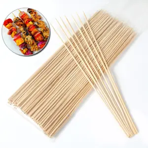 Bâtonnets en bambou naturel jetable, Kebab turc écologique, brochettes