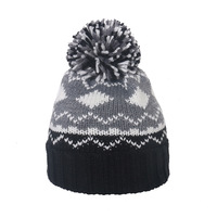 Bonnet de créateur unisexe personnalisé personnalisé chapeau tricoté en jacquard doublure en polaire épaissie chaude élégante accessoire d'hiver