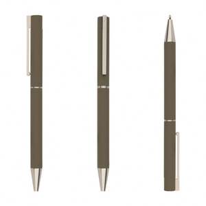 NUEVO Bolígrafo Metálico Delgado con Acabado de Goma, Bolígrafos Metálicos Azul Marino con Logotipo Personalizado - Product Image 5