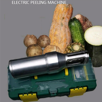 Hoge Efficiëntie Taro Pompoen Wintermeloen Schil- en Trimmachine Mini Handheld Elektrische Kokosnoot Bruine Schilmachine