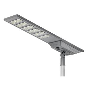 Luz de área LED solar todo en uno de 60W, 8000 lúmenes, 5000K, IP65, cuerpo de aleación de aluminio gris, batería LiFePO4, Control inteligente para Calle - Product Image 1