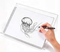 Support d'affichage pour tablette en acrylique transparent incliné pour iPad, liseuse électronique, exposition de bureau et présentation de produits