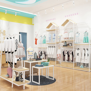 Stile moderno personalizzato <span class=keywords><strong>in</strong></span> <span class=keywords><strong>legno</strong></span> Baby Shop espositore eco-friendly negozio di abbigliamento per bambini <span class=keywords><strong>infissi</strong></span> per mobili Boutique - Product Image 5
