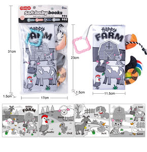 <span class=keywords><strong>Libro</strong></span> di stoffa con coda di animale per bambini resistente alle lacrime per libri sensoriali morbidi libri per bambini giocattolo educativo precoce - Product Image 4