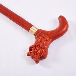 Vente en gros de béquilles en bois bon marché avec poignées en T et cannes antidérapantes pour cannes de marche pour personnes âgées - Product Image 5