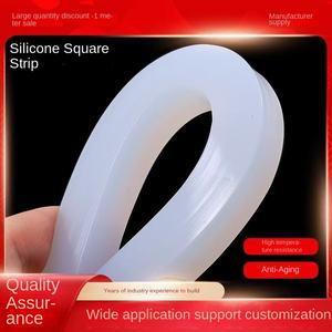 סיליקון מוצק עמיד בטמפרטורה גבוהה עמיד בפני שחיקה שטוח נגד התנגשות עמיד למים בולם זעזועים אטימה מרובעת לבן אדום - Product Image 2