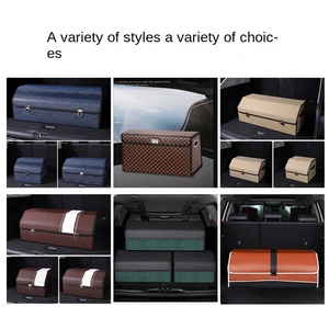 Scatola portaoggetti per auto In pelle Oxford con grande capacità PP sedile posteriore Organizer facile da viaggio pieghevole Plug-In vassoio di stoccaggio posteriore