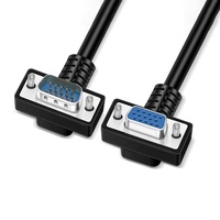 VGA-kabel 90 °   Elbow VGA mannelijk naar vrouwelijk high-definition videokabel voor desktoplaptop-tv