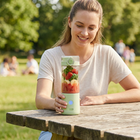 Shakes et smoothies avec un blender personnel portable sans BPA de 500 ml, blender sans fil, mini blender portable