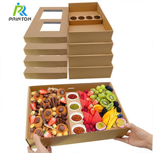 Scatola da forno per feste in cartone kraft per imballaggio alimentare da asporto ecologica personalizzata, scatola per alimenti per imballaggi alimentari da picnic - Product Image 5