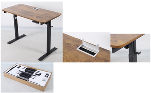 Happyland-mueble de oficina moderno, mesa ajustable con soporte de Motor único para escritorio
