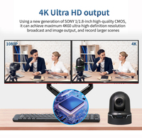Caméra PTZ UHD 4K NDI avec suivi automatique par IA, HDMI, USB3.0, LAN, PoE, zoom 25X, streaming en direct pour les conférences et les diffusions en direct