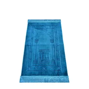 Flannel surface foam janamaz prayer mat muslim foldable
