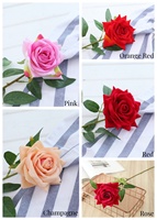 Hot Selling große künstliche Seiden blumen rote Rosen für Hochzeit Home Decor Weihnachten Ostern Abschluss Muttertag Halloween