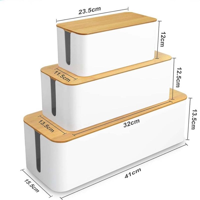 Desktop Wire Organizer Box Cable Management Box for Socket Power Strip Home Office Cable Storage Wholesale
