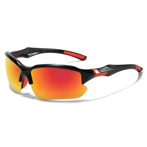 Lunettes de soleil de sport polarisées unisexes élégantes Protection UV Lunettes de soleil sans monture pour le cyclisme, la randonnée et la pêche avec sac de transport inclus - Product Image 4