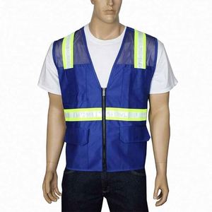 Custom Men's <b>Reflective</b> Vest <b>Jacket</b> Workwear Mesh Shirt with Safety <b>Reflective</b> Pockets Personalized Logo - Product Image 2