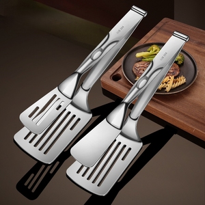 Doppelseitige Steak klemmen aus Edelstahl & Koch zange Flipping Spatel Food Clip Utensil Set für Buffet BBQ & <span class=keywords><strong>Burger</strong></span> - Product Image 2
