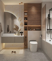 Panneau mural de salle de bain en PVC 1000mm*10mm Dryland Flame Yang Gold