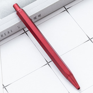 Customized Logo Matt Black White Metal Hexagonal Multi-Functional Ballpoint <b>Pen</b> 1.0mm Blue/Black Ink Digital Printing for Westin - Product Image 5