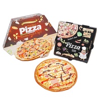 Usine personnalise les logos sur des boîtes à pizza jetables écologiques de qualité alimentaire, résistantes à la graisse, pour les plats à emporter et la livraison.