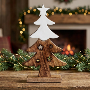 Natural Wood <b>Christmas</b> <b>Tree</b> Stand Tabletop Ornament Carved <b>Wooden</b> Holiday Decor for Home Office - Product Image 5
