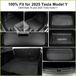 Tapetes <span class=keywords><strong>para</strong></span> Tesla Model Y 2025 2026, Juego Completo <span class=keywords><strong>de</strong></span> 8 Piezas <span class=keywords><strong>para</strong></span> Todo Clima, Accesorios <span class=keywords><strong>para</strong></span> Maletero, Tapetes 3D <span class=keywords><strong>de</strong></span> TPE <span class=keywords><strong>para</strong></span> Maletero Trasero y Delantero - Product Image 4