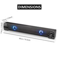 Barra de Sonido RGB Delgada con Alimentación USB, Tamaño Extendido para Monitores Grandes, Sistema de Audio para TV, Altavoz Multimedia para Juegos en Casa