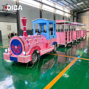 รถไฟลูกกวาดสีชมพูสำหรับเด็กสวนสนุกสวนสนุกสั่งทำได้ตามต้องการ - Product Image 4