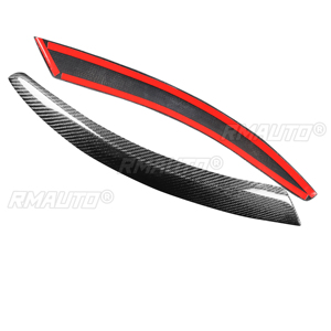 ฝาครอบตกแต่งไฟหน้ารถยนต์คาร์บอนไฟเบอร์แท้ 1 คู่ สำหรับ Audi A6 C6 ปี 2004 2005 2006 2007 2008 2009 2010 2011 - Product Image 3