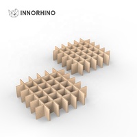 INNORHINO Standard 36-Fächer Wellpappe-Versandkarton Kerzenverpackungsbox mit Matter Laminierung Sushi-Einsätze Trennwände