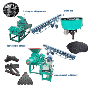 Machine à briquettes pour la fabrication de charbon de bois, machine à fabriquer des tiges de charbon de bois, extrudeuse de poudre de charbon de bois à partir de biomasse et de sciure de bois - Product Image 1
