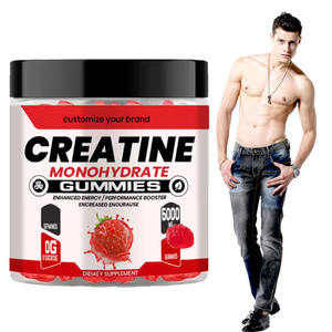 Gomitas Energéticas Pre-Entrenamiento para Adultos, 100% Orgánicas, Marca Blanca, Suplementos de Monohidrato de Creatina para Mejorar la Musculatura - Product Image 1