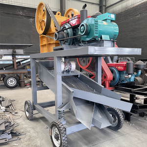 Самая продаваемая малогабаритная мобильная щековая дробилка для бетонных блоков с просеивающим устройством, приводом от дизельного двигателя. - Product Image 5