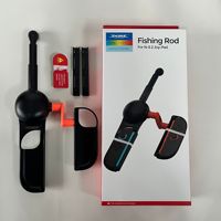 Joran pancing Nintendo Switch 2, Kit permainan ikan Joy-Con, pegangan Game ABS untuk memancing bintang dunia tur untuk roh memancing