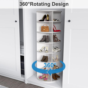 Ousimei Rotating Shoe Rack 7 Tier Round Multi Layer Storage Organizer For Closet With 360 Degree Smooth Rotation - Product Image 3