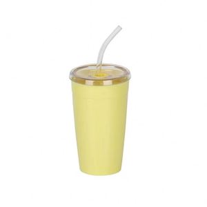 Nuevo Vaso Portátil para Beber Jugo de 450 ml, Libre de BPA, Reutilizable, Vaso de Plástico de Viaje con Pajita y Tapa - Product Image 2