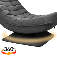 Fauteuil de relaxation ergonomique en tissu rembourré pour salon