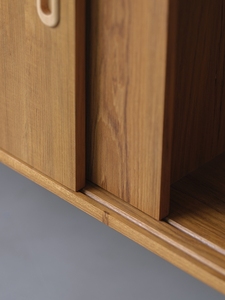 Mueble Auxiliar de Almacenamiento de Madera Maciza de Teca Birmana Estilo Antiguo para Sala de Estar y Comedor - Product Image 4