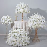 Nouveau design Arrangement de fleurs de mariage Centre de table Guirlande Décor Rose Floral Allée Rangée Coureurs de fleurs
