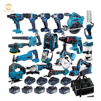 Kits combinés d'outils sans fil 20V de qualité supérieure perceuse à marteau à vitesse variable et ensemble d'outils électriques de 15 pièces avec batterie au lithium prise en charge par OEM