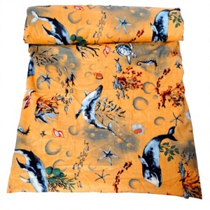 A2ZCraftBazar CF-25 100% Cotton Eco-Friendly Woven Quick-Dry Breathable Lightweight Block Print Fabric 60S60S Yarn Cross Style - Product Image 1