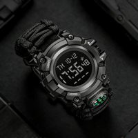 SHUAIKE Herren Outdoor-Sportuhr Wasserdichte LED-Digitalanzeige Multifunktionale Großzifferblatt Elektronische Armbanduhr G-Stil Männeruhr
