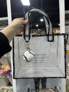 Bolsa <span class=keywords><strong>de</strong></span> Malla Resistente al Agua, Kit <span class=keywords><strong>de</strong></span> Crochet DIY, Opciones <span class=keywords><strong>de</strong></span> Color y Tamaño Personalizadas, para Deportes, Natación, Playa, Compras al Aire Libre, para Adultos - Product Image 1