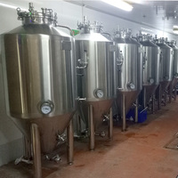 Petits pigments à bière en lot de 4, 400l, de qualité, articulés, réservoir, 250l