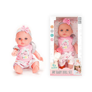 Poupée en vinyle de 12 pouces avec biberon, jouet de simulation pour enfants, jeu de rôle, apprentissage précoce, interaction parent-enfant, cadeau - Product Image 2