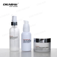 Flacon pompe vide de 30ml, 100ml, 200ml, 250ml, petg, en plastique blanc, noir, lotion pour le visage et le corps, protection solaire, livré avec boîte, offre spéciale